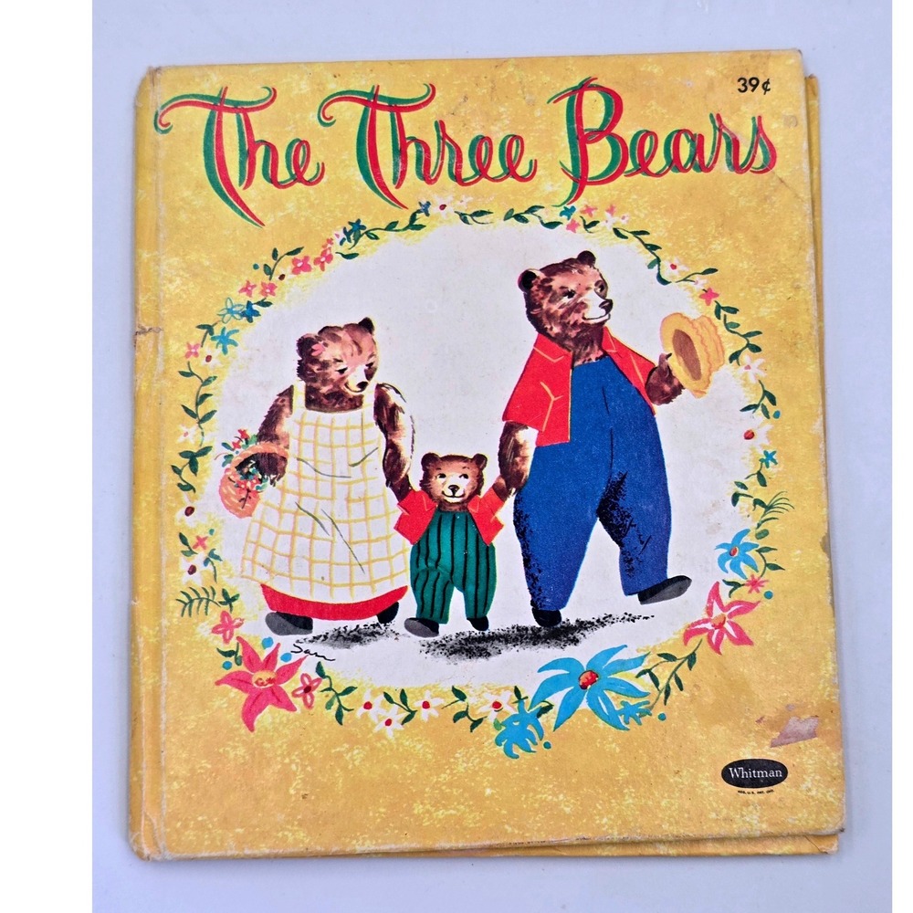 Vintage 1960 The Three Bears Hardcover Picture Book Tell-a-Tale Whitman Nursery